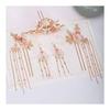 Ancient Chinese Hanfu Hair Accessories Set - Elegant Hairpins, Comb, Earrings, Necklace for Cosplay, Wedding, Photography - Retro Golden Alloy