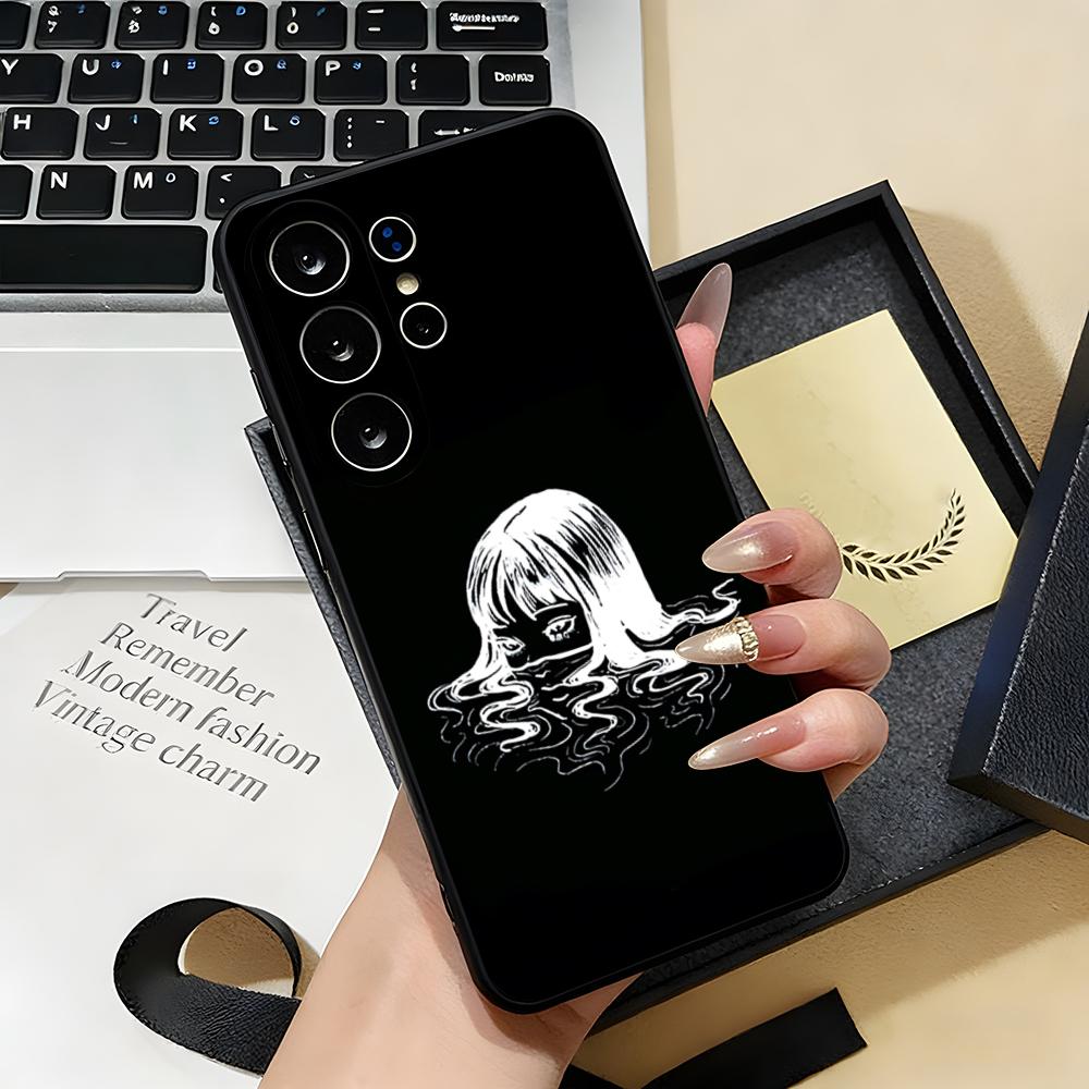 I-Ito J-Junji T-Tomie Phone Case For Samsung S26 S25 S24 FE S23 S22 S21 Plus S20 Ultra Note20Ultra Black Soft Shell