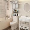 Bathroom Organizers and Storage,2-Tier Over Toilet Storage,Bathroom Storage Paper Holder,Wall Mounted Floating Shelves Furniture