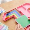 7PCS Paper Crafting Alignment Guides with Storage Case Color Coded Layering and Matting Spacers for Card Making Scrapbooking