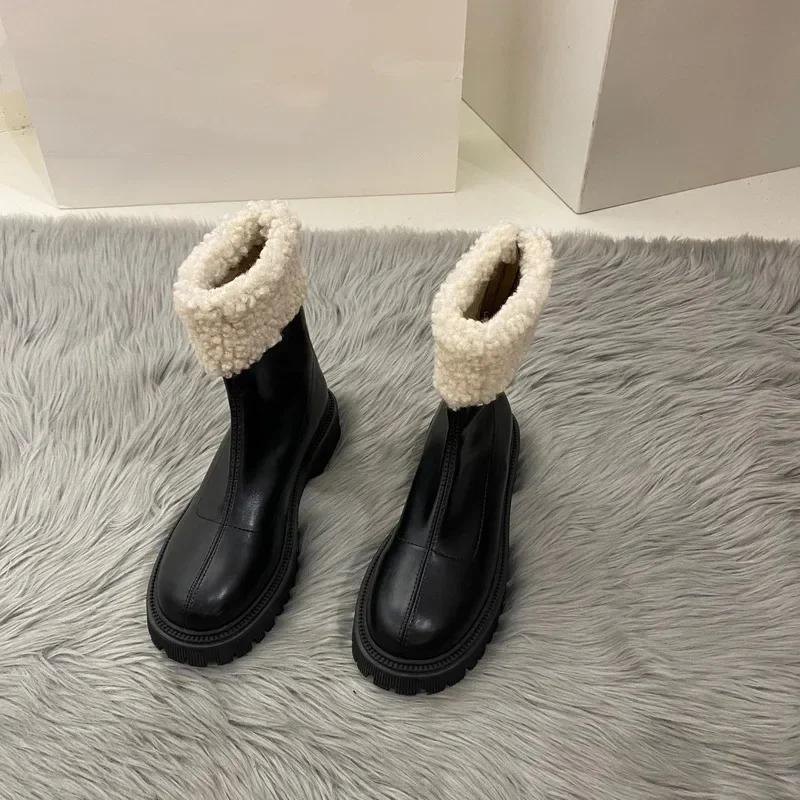 Women's Boot for Winter  Fashion Zippers Thick Bottom Knight Long Booties Designer Girl's Shoes