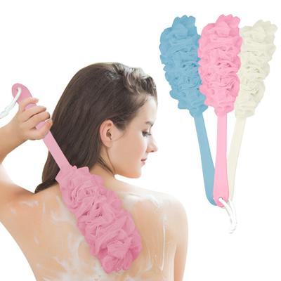Back Scrubber Exquisite Foam Ergonomic Design Shower Accessories Long Handle Bath Sponge Shower Brush for Home