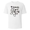 Men's Printed T-Shirt Thinking Of You Streetwear 100%Cotton Tops For Men Women Summer Breathable Short-Sleeved O-neck Basic Tees