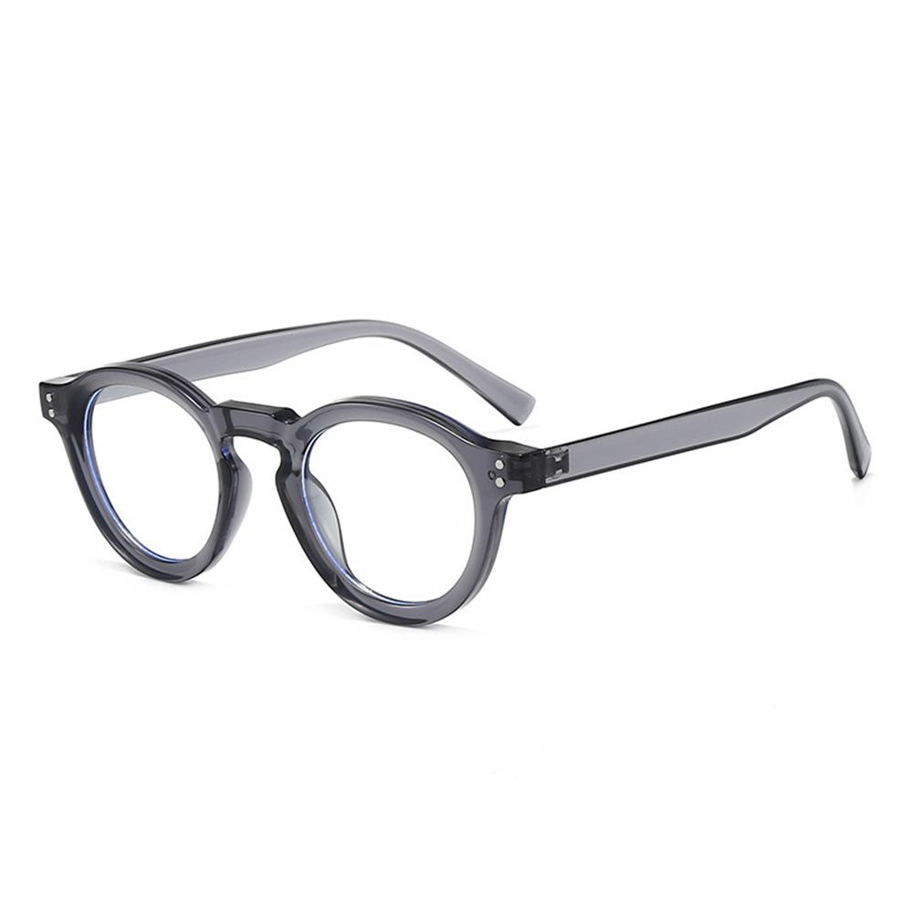  New Fashion Small Round Sunglasses Women Shades Fashion Leopard Blue Lens Men Trending Rivets Frame UV400