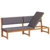 Sun Lounger Oil Natural Finish 200 X 57 X 75 Cm Solid Acacia Wood