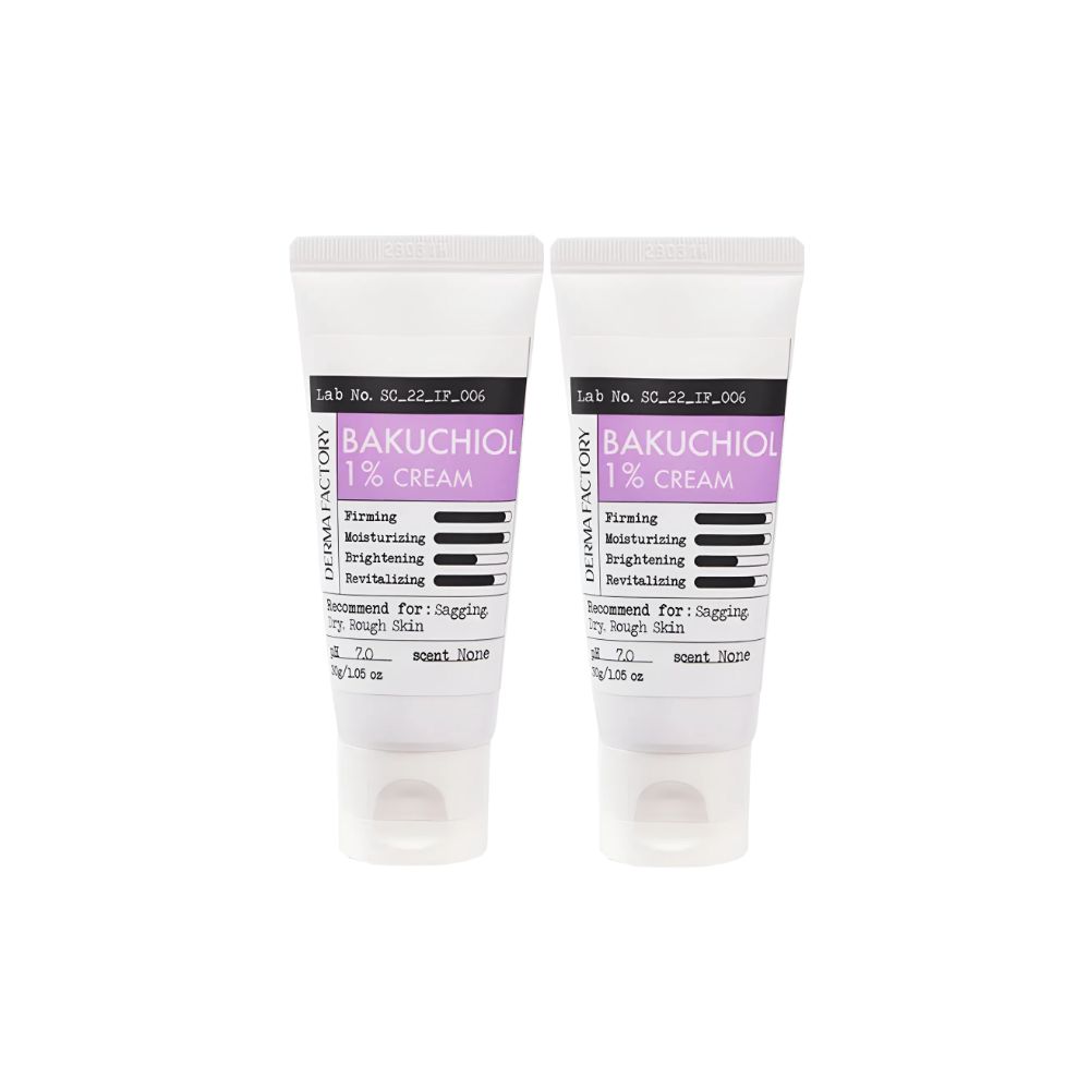 DERMAFACTORY Bakuchiol 1% Cream 30g Plant Retinol Alternative Anti Aging Firming Wrinkle Care