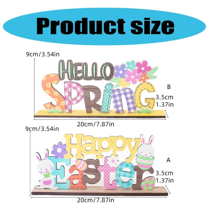Easters Decors Tabletop Centerpieces Signs,Easters Bunnies Wood Table Signs,Easters Decorations for Home Table Decors