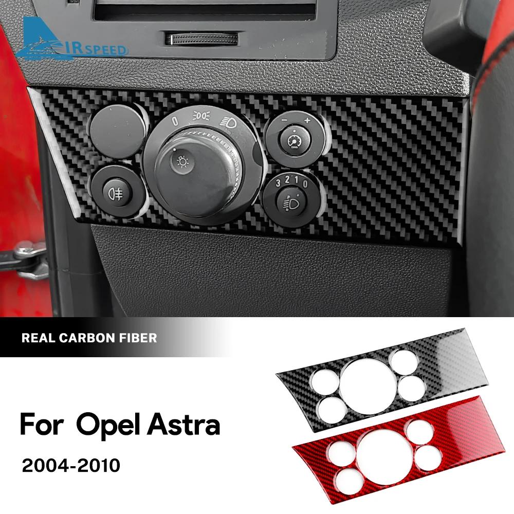 Echter Weicher Kohlefaser-Aufkleber für Vauxhall Opel Astra H MK5 2004 2005 2006 2007 2008 2009 2010 Auto Fahrer Scheinwerferschalter Verkleidung