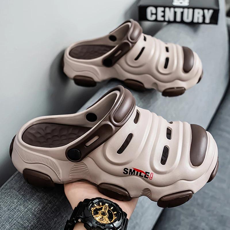 Fashion 2025 Men Shoes Slippers Men Garden Flat Sandals Platform Sandals Man Summer Sandals Male Sneakers Outdoor Flip Flops Home Clogs