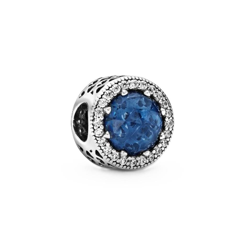 

Pandora Radiant Hearts Charm With Blue Crystal And Clear Cubic Zirconia P-791725NMB For Women