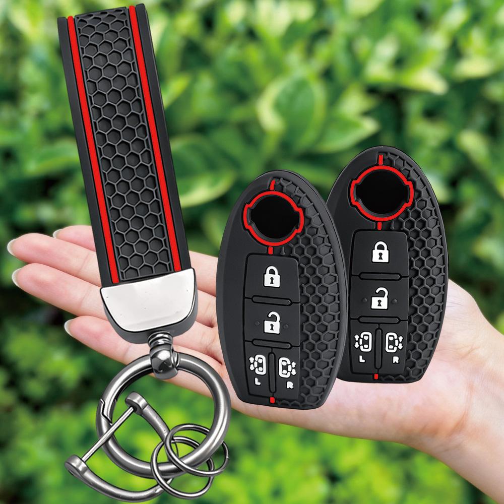 Keychain Silicone car key cover for nissan note qashqai j10 Altima juke x-trail tiida almera Serena Elgrand Quest C26 NV200 MPV