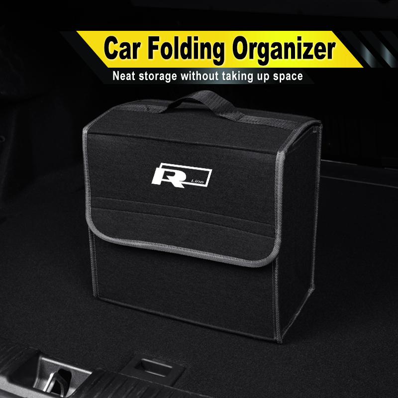 PIG1 Car Trunk Felt Storage Box Folding Organizer Auto Interior Accessories For Volkswagen VW Scirocco Golf Passat Polo Tiguan