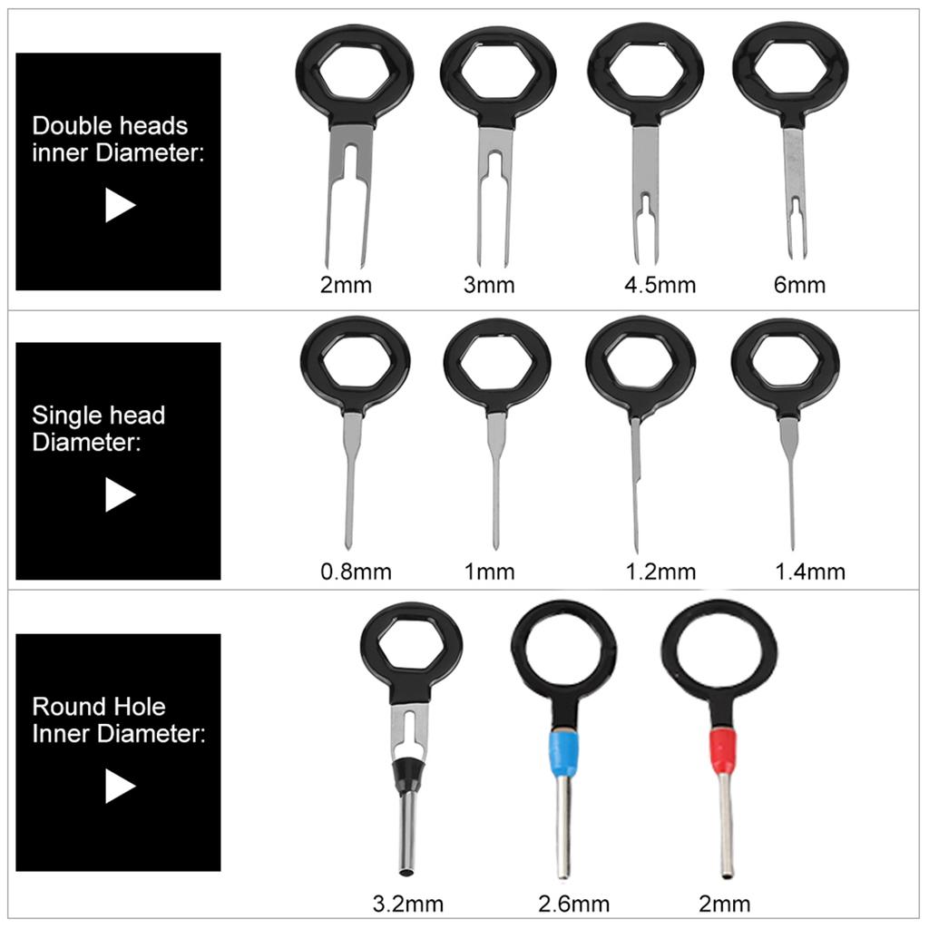 Car Wire Harness Plug Terminal Extraction Pick Connector Crimp Pin Back Needle Remove Tool Set