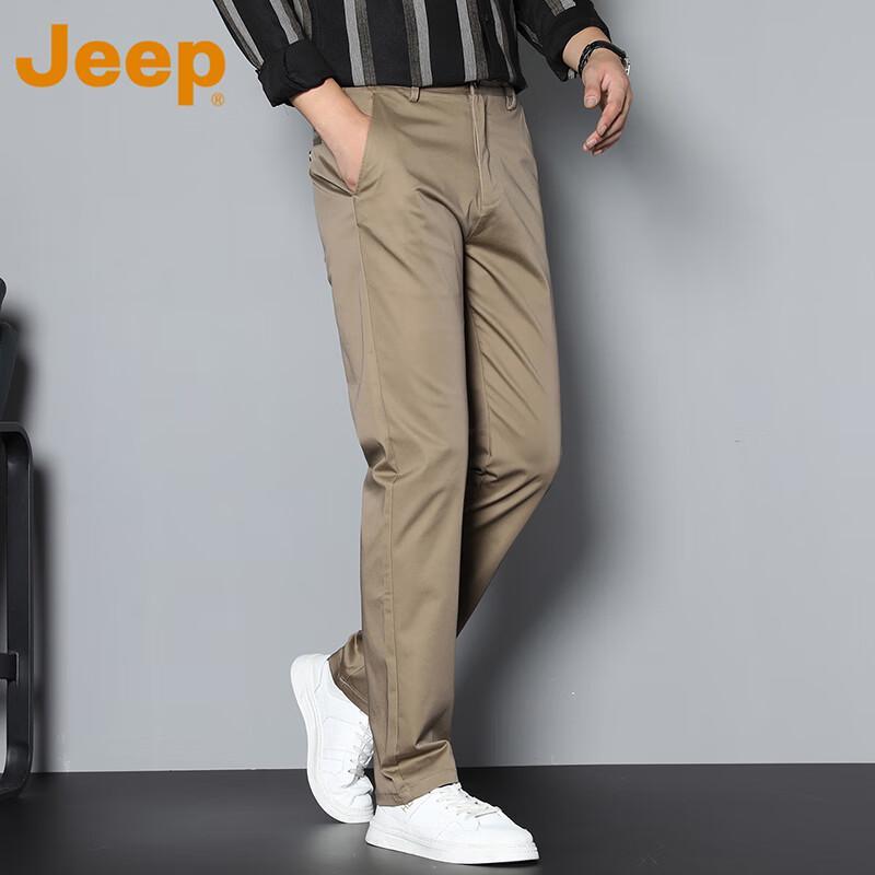 JEEP Men's 2025 Autumn/Winter Business Casual Straight-Leg Trousers