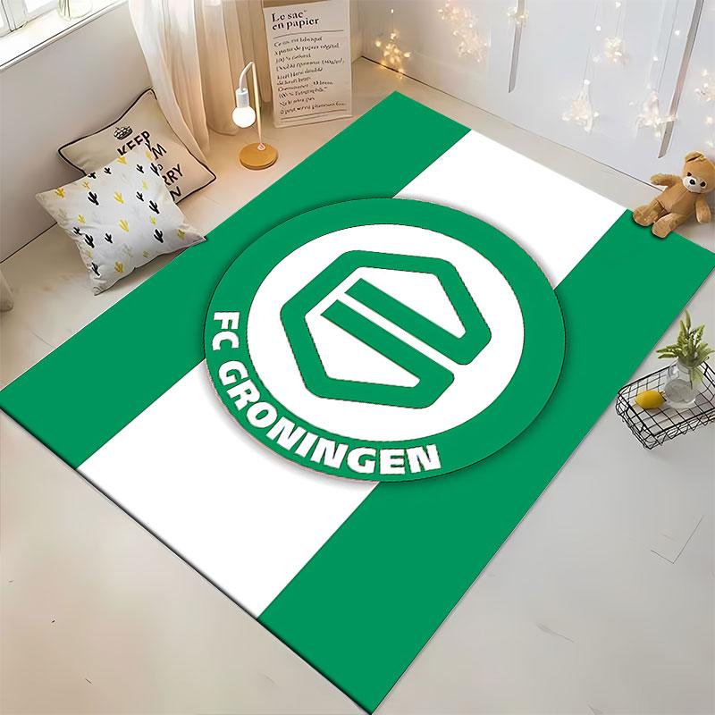 FC Groningen Logo Carpet suitable as a non-slip mat for the living room or bedroom sofa
