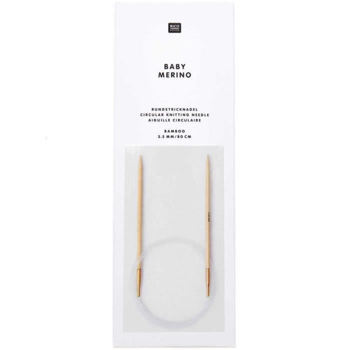Aiguille circulaire - RICO DESIGN - n°3 - Bambou - Flexible - Facile à utiliser