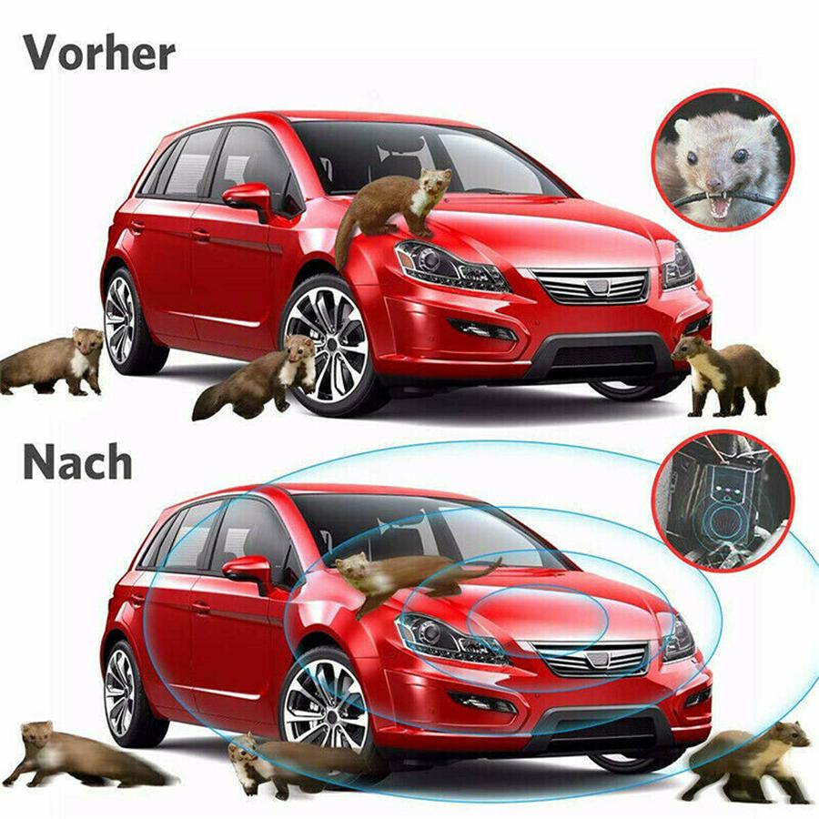 12V Car Ultrasonic Mouse Repeller Auto Under Hood Mice Rat Rodent Pest Repellent