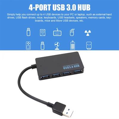 High-speed Usb 3.0 Hub Multi Usb Splitter 4-port Multiple Expander Adapter Computer Accessories For Laptop Pc
