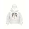 Y2k Gothic Bone Dragon Print Hooded Sweatshirt  Unisex Casual Pullover with Front Zipper Machine