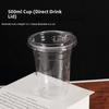 50pcs with Lids Clear Plastic Cups Leak-Proof Bubble Tea Cups New Juice Container  Party Use