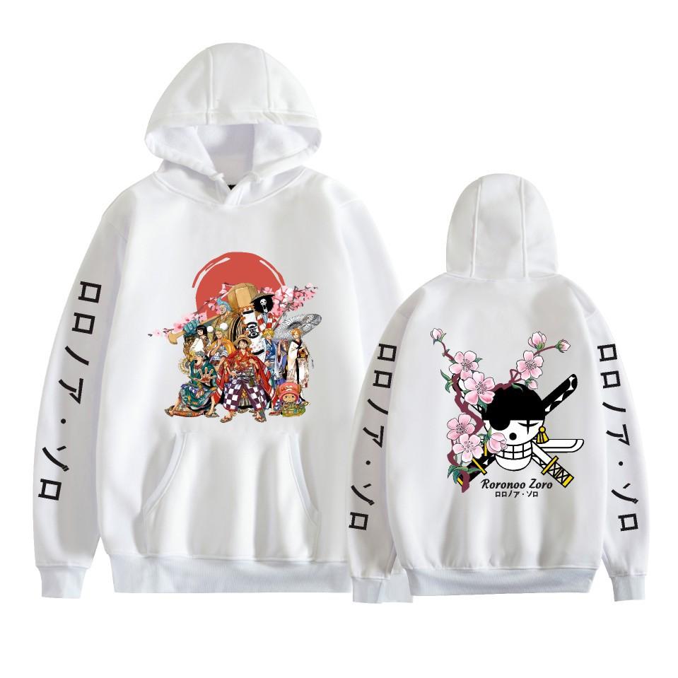 Mens Womens Hoodie ONE PIECE Anime Hoodies Streetwear Casual Cartoon Printed Hooded Pullover Sweatshirts