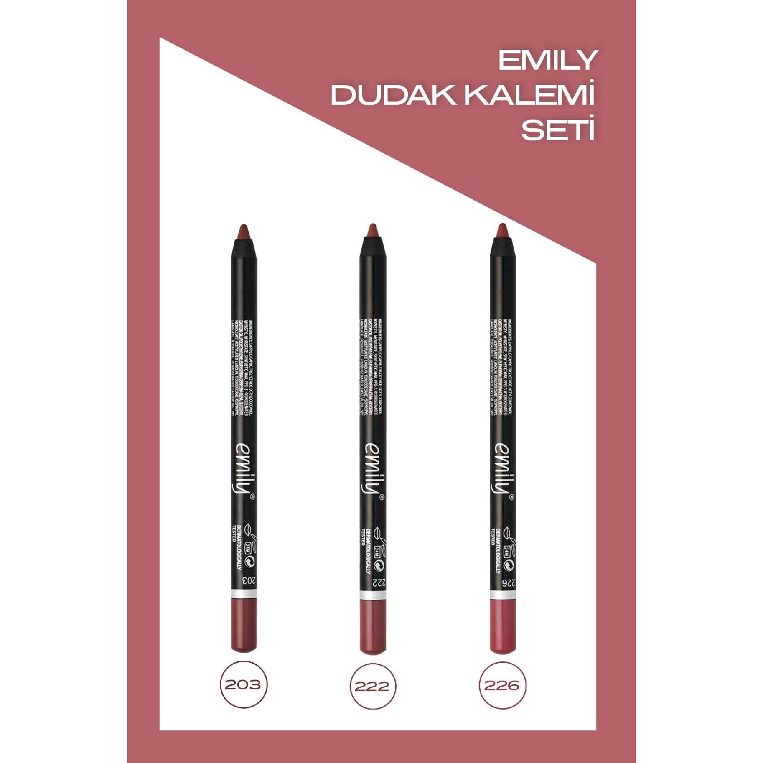 

Emily Lip Pencil Set Of 3 No:203-222-226 розовый