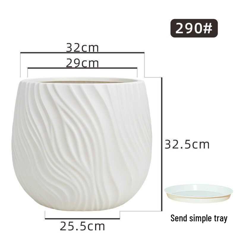 Large Caliber Resin Flower Pot for Monstera Deliciosa - Durable, Thickened Design with a Luxurious Touch