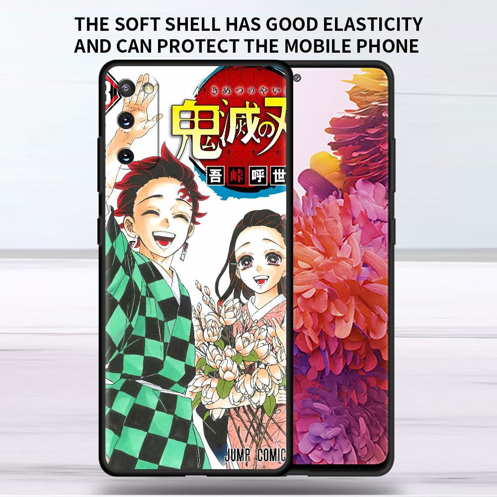 Soft Case For Samsung Galaxy Note 20 Ultra 10 Plus Lite A50 A70 A20 A40 A20e 9 8 A60 A10e Funda Phone Cover Demon Slayer Shell