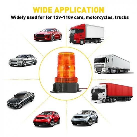 Pair 30 Beacon LED Strobe Light Forklift Truck Rooftop Amber Emergency Warning