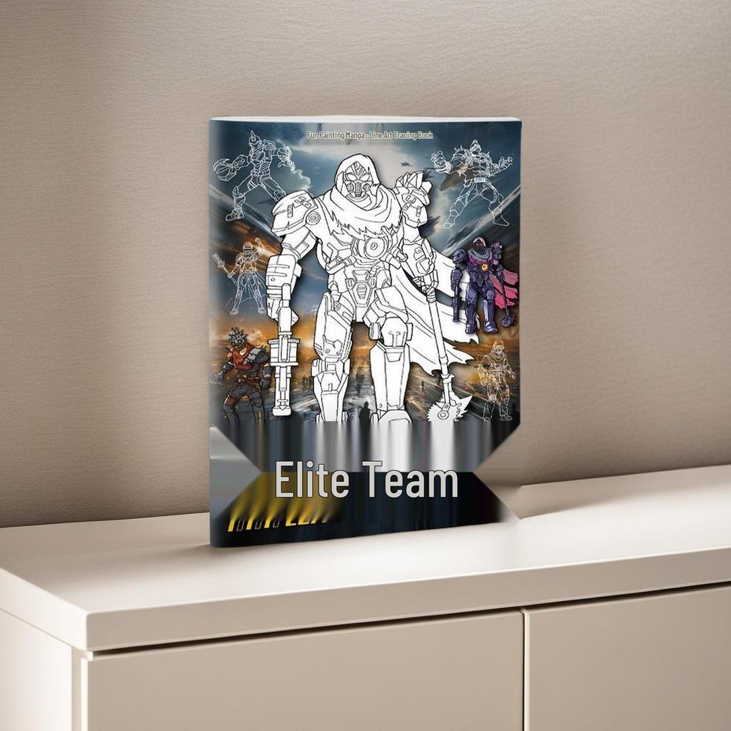 Elite Team Mecha Art Album: Children's Pen Control & Cartoon Warriors Tracing Book