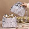 Portable French Style Velvet Sand Drawstring Cosmetic Bag