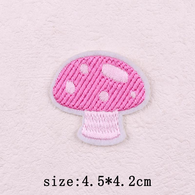 Pink Cartoon Embroidery Patch Iron On Patches For Clothing Flower Letters Patches On Clothes Sewing Fusible Patch Applique Decor