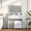 Vidaxl Dressing Table With LED, White, 80X41X134.5 Cm