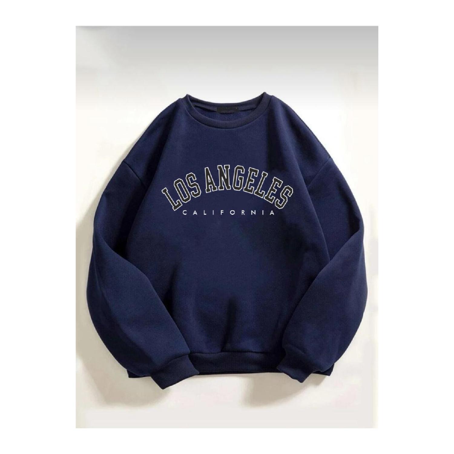 

Толстовка унисекс оверсайз с принтом Los Angeles California S синий
