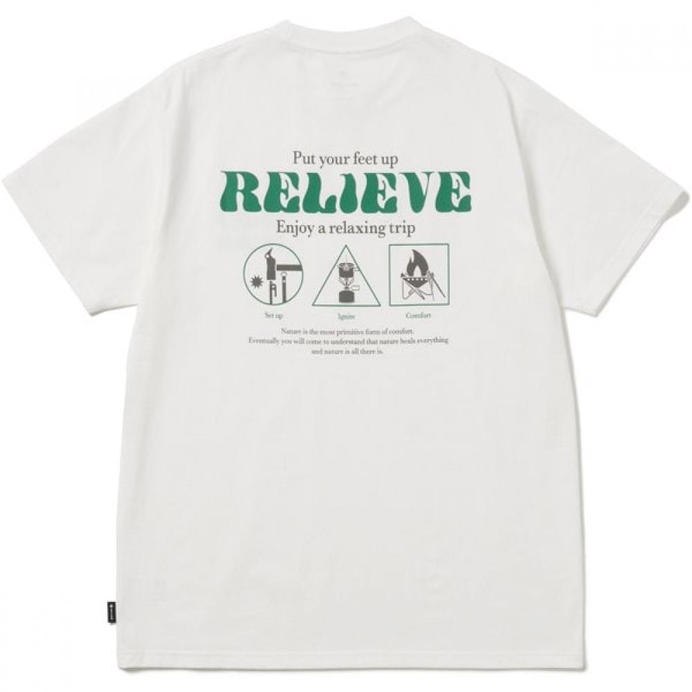 Snow Peak CaMping Graphic T ShirT Men S cuT   Sewn Off whiTe Size M TS 26Su005