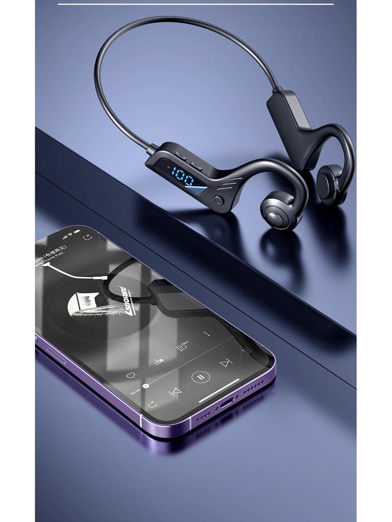 X7 Bone Conduction Waterproof Sports Bluetooth Headphones with Digital Display