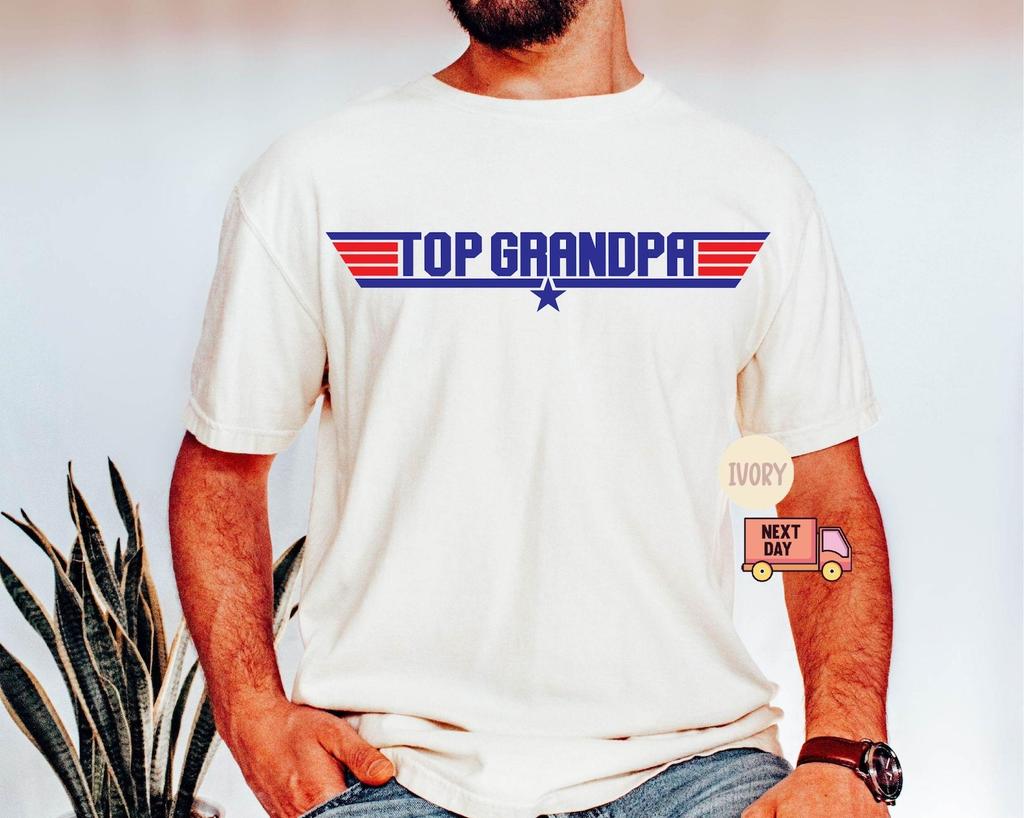 Comfort Colors® Top Grandpa T-Shirt, Top Dad Shirt, Christmas Dad, Gift from Daughter, Dad Gift from Son, Mens Shirt, Father's Day Shirt