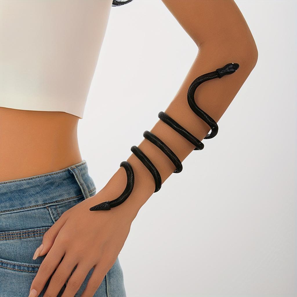 New Personalized Punk Serpentine Wrapped Collar for Men and Women Alloy Adjustable Shape Fashion Accessories