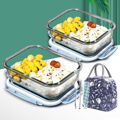 Demasi Heat-Resistant Glass Bento Lunch Box Set