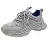 Platform sneakers women's 2025 summer new breathable mesh dad shoes women's ultra-light running shoes little white shoes women