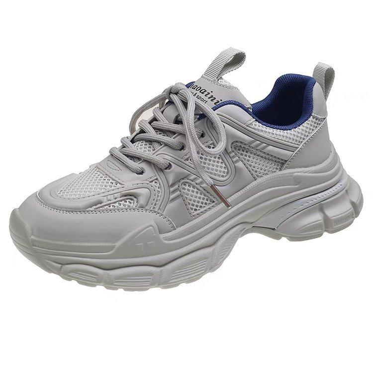 Platform sneakers women's 2025 summer new breathable mesh dad shoes women's ultra-light running shoes little white shoes women