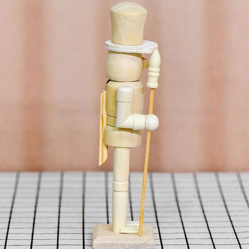 Christmas Wooden Nutcrackers To Paint Yourself,Christmas Decoration Paint Your Own Soldier Art Creative Gift Toy Gift