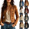 Veste courte vintage pour femme à double boutonnage et col montant