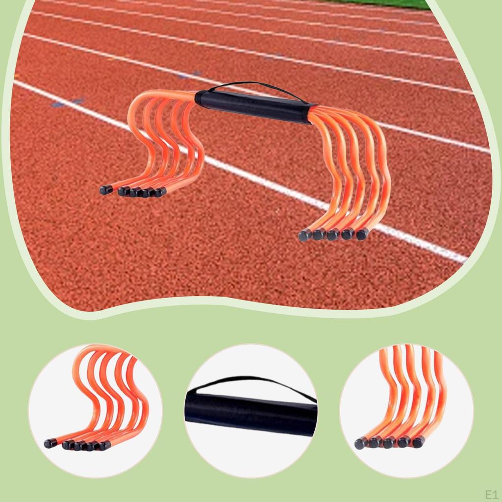 5Pcs Agility Training Hurdles Obstacles, 6 Inch Multipurpose Speed Hurdles, Equipment for