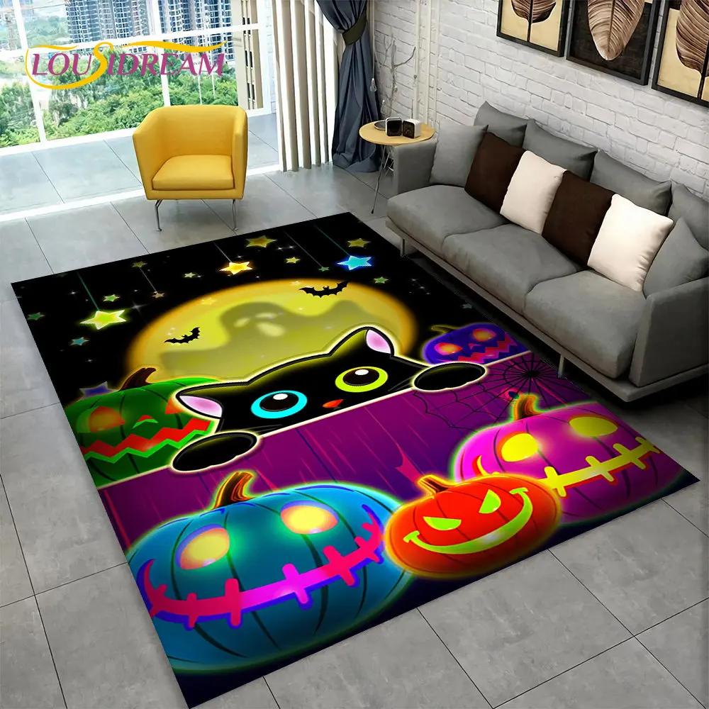 Cute Cat Cartoon Area Rug,Carpet Rug for Living Room Children's Bedroom Sofa Doormat Decor,Kids Play Crawling Non-slip Floor Mat