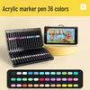 Professional Waterproof Acrylic Marker Set - Non-Bleeding, Quick-Dry Graffiti Pens for Primary Students' Art Projects & Special Color Painting