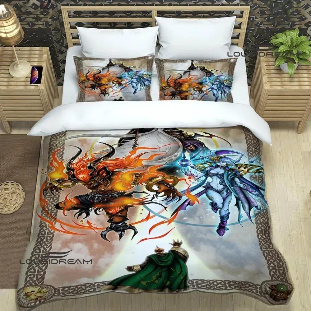 

Game FINAL FANTASY Print Bedding Sets exquisite bed supplies set duvet cover bed comforter set bedding set luxury birthday gift EU Single 135x200cm