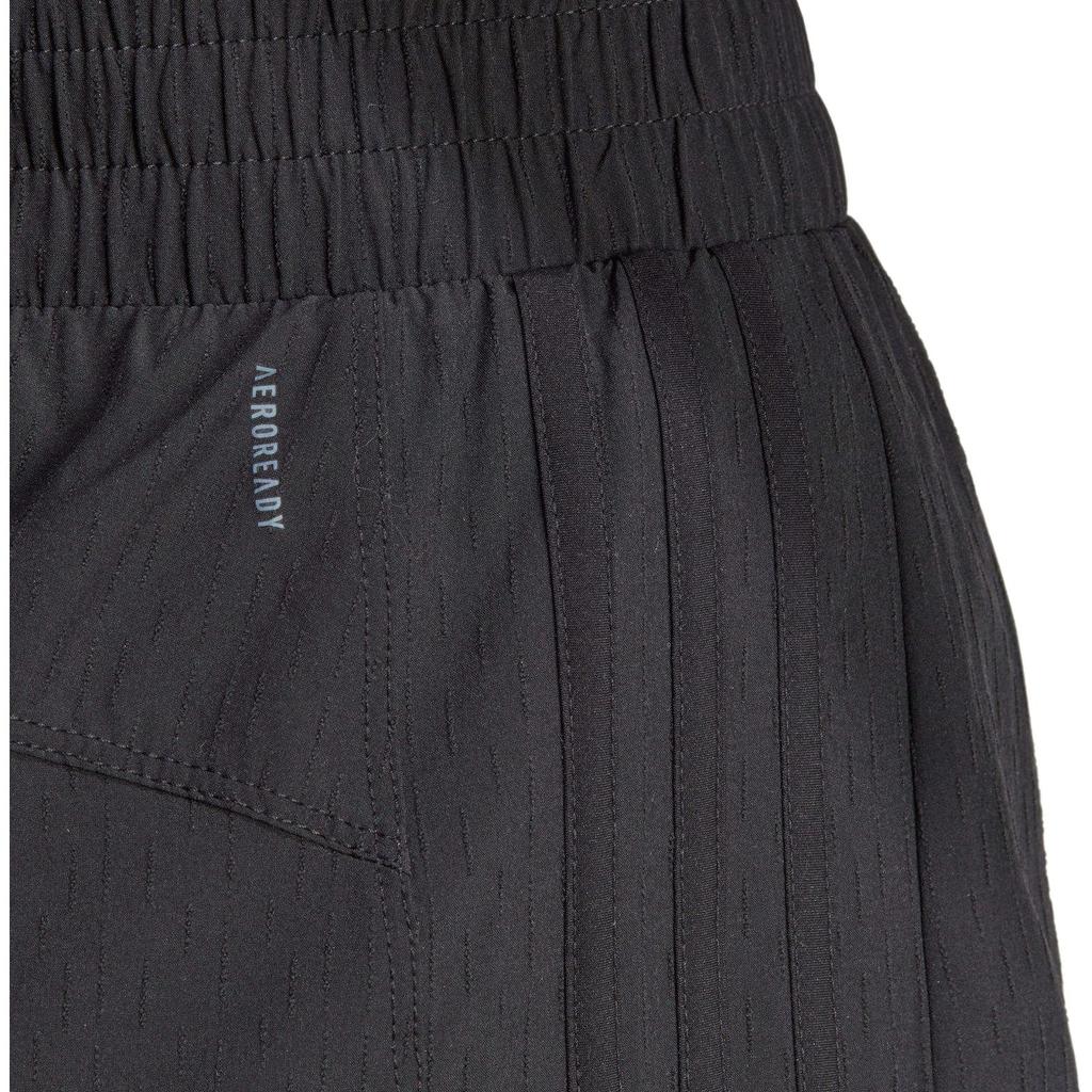 adidas Pacer Material Iteration Solid Color Logo Elastic Waist Sports Shorts Women Shorts Black IQ2634