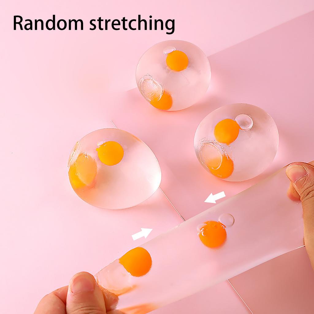 6Pcsfun Egg Pinch - Transparent Egg Yolk Fun Squeeze, Easter Basket Filler, Novelty Stress Relief Gift