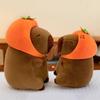 Wearing Headband Simulation Capybara Toy Peanut Stuffed Capybara Doll  Birthday Gifts